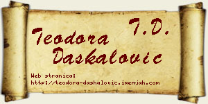 Teodora Daskalović vizit kartica